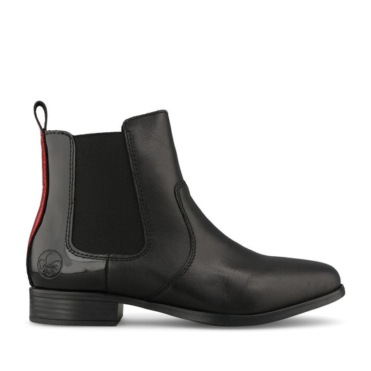 Rieker Ladies 77094 Ankle Boot In Black