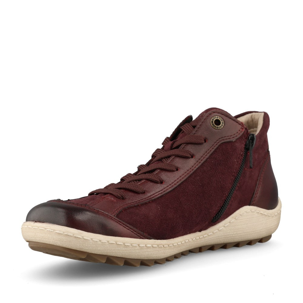 Remonte Ladies R1454 Lace Boot In Red