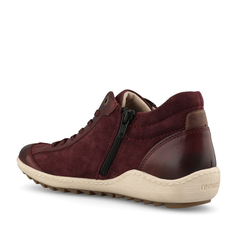 Remonte Ladies R1454 Lace Boot In Red