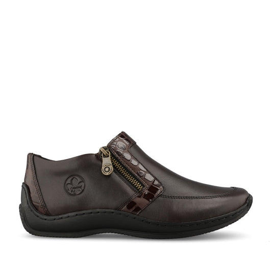 Rieker Ladies L1773 Shoe In Brown