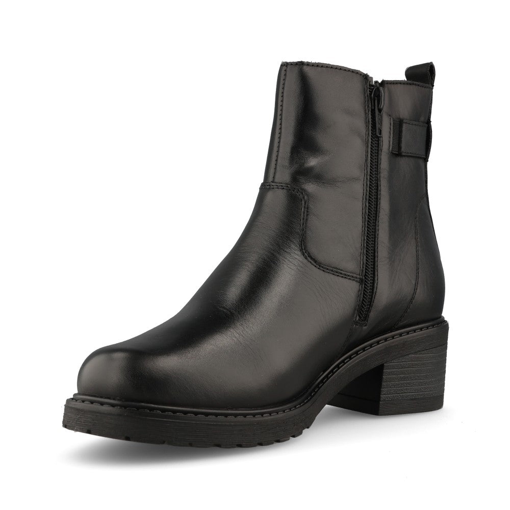 Remonte Ladies D1A82 Ankle Boot In Black