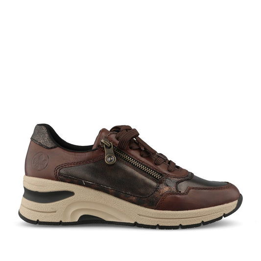 Rieker Ladies N9301 Shoe In Brown