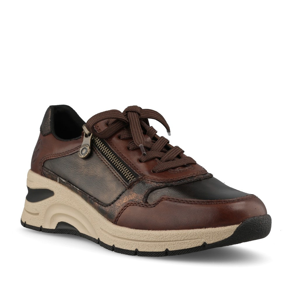 Rieker Ladies N9301 Shoe In Brown