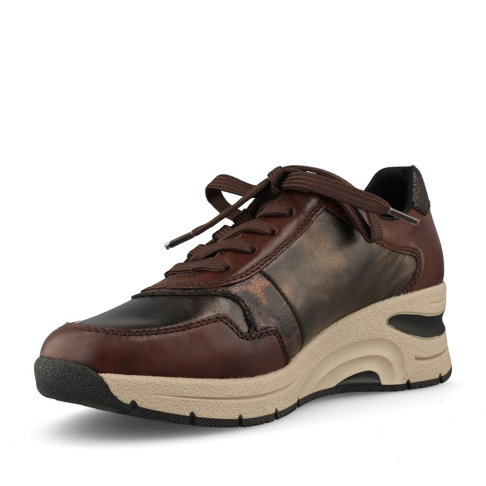 Rieker Ladies N9301 Shoe In Brown