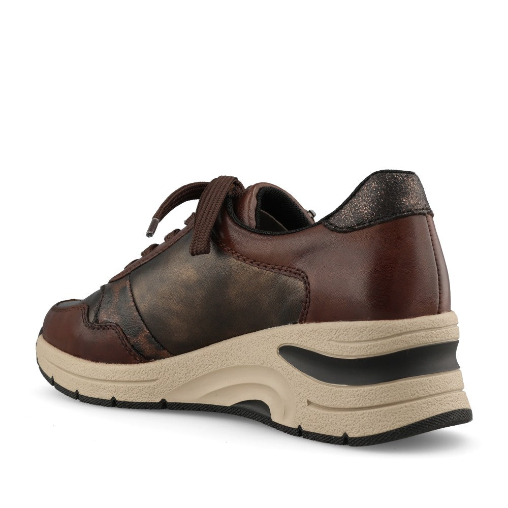 Rieker Ladies N9301 Shoe In Brown