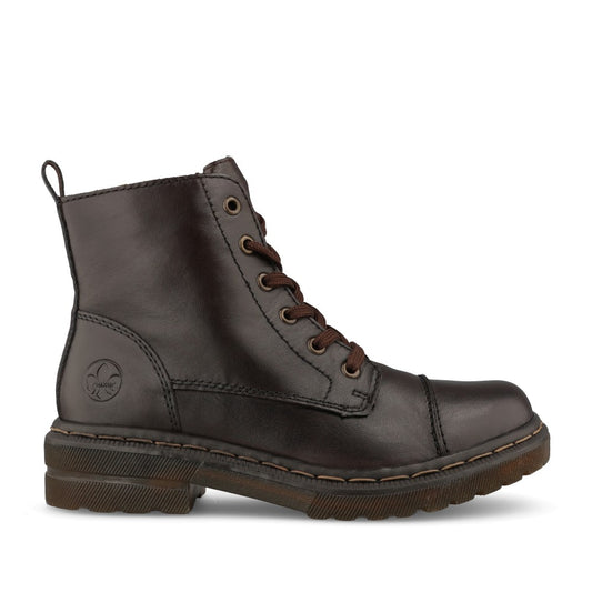 Rieker Ladies 78202 Lace Boot In Brown