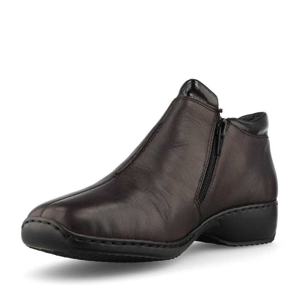 Rieker Ladies L3882 Ankle Boot In Brown