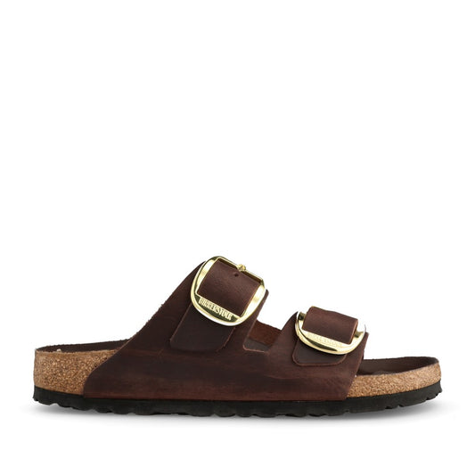 Birkenstock Ladies 1032916 Arizona Big Buckle Oiled Mule In Brown