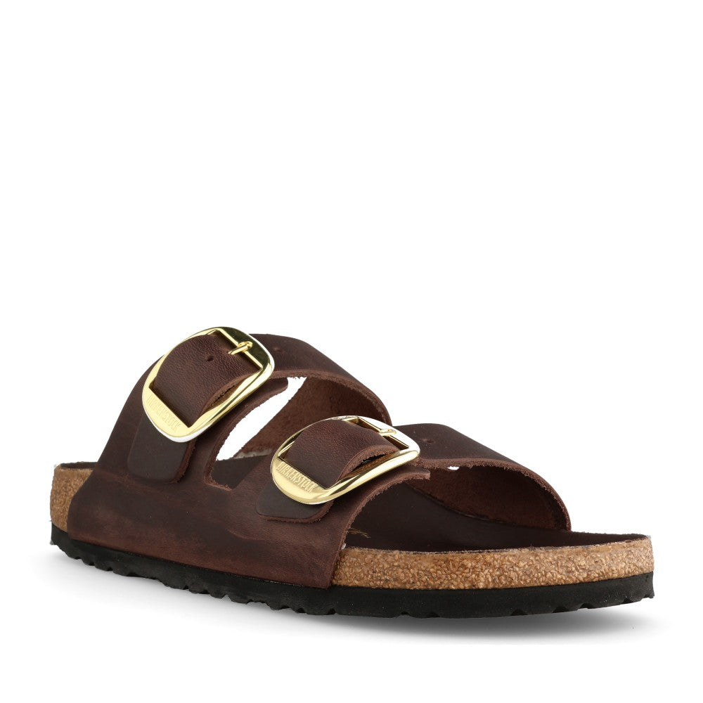 Birkenstock Ladies 1032916 Arizona Big Buckle Oiled Mule In Brown