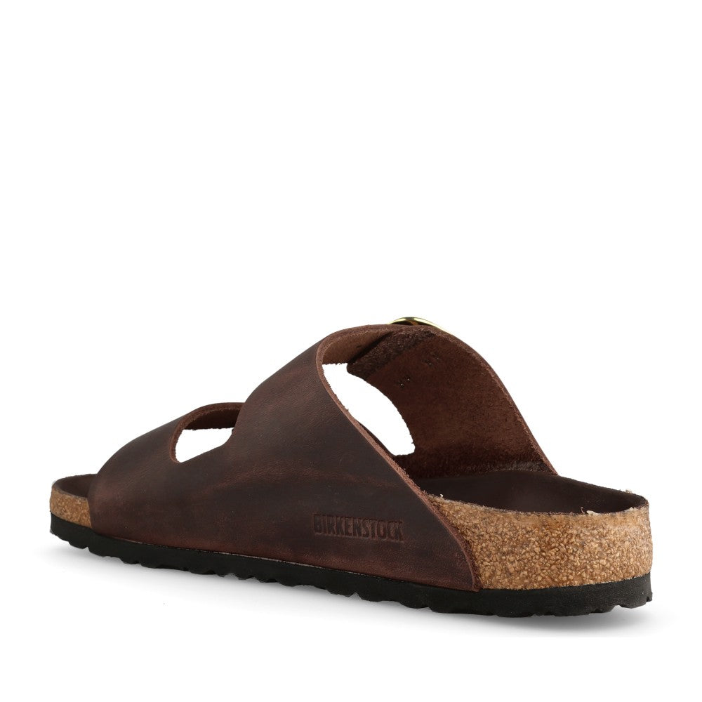 Birkenstock Ladies 1032916 Arizona Big Buckle Oiled Mule In Brown