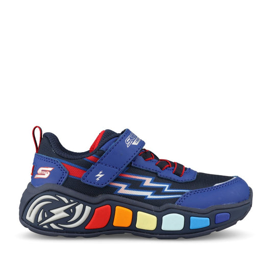 Skechers Boys 407632NC Lil' Storm Scene Trainer In Blue