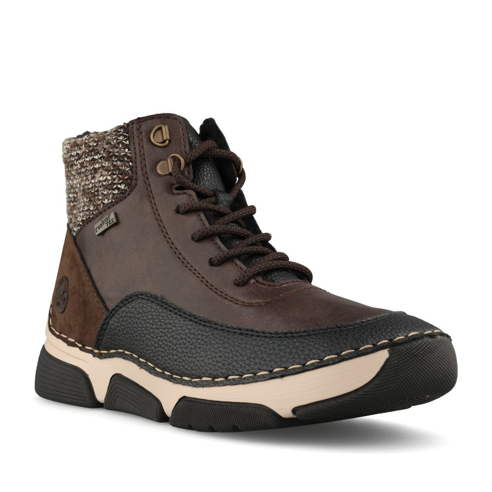 Rieker Ladies 45956-25 Ankle Boot In Brown