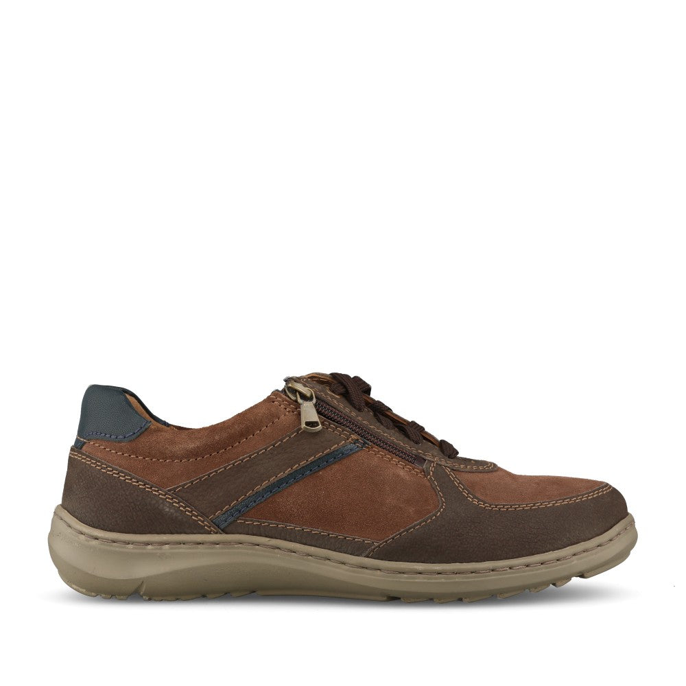 Waldlaufer Mens 478014 Herwig Laced Trainer In Brown-Multi