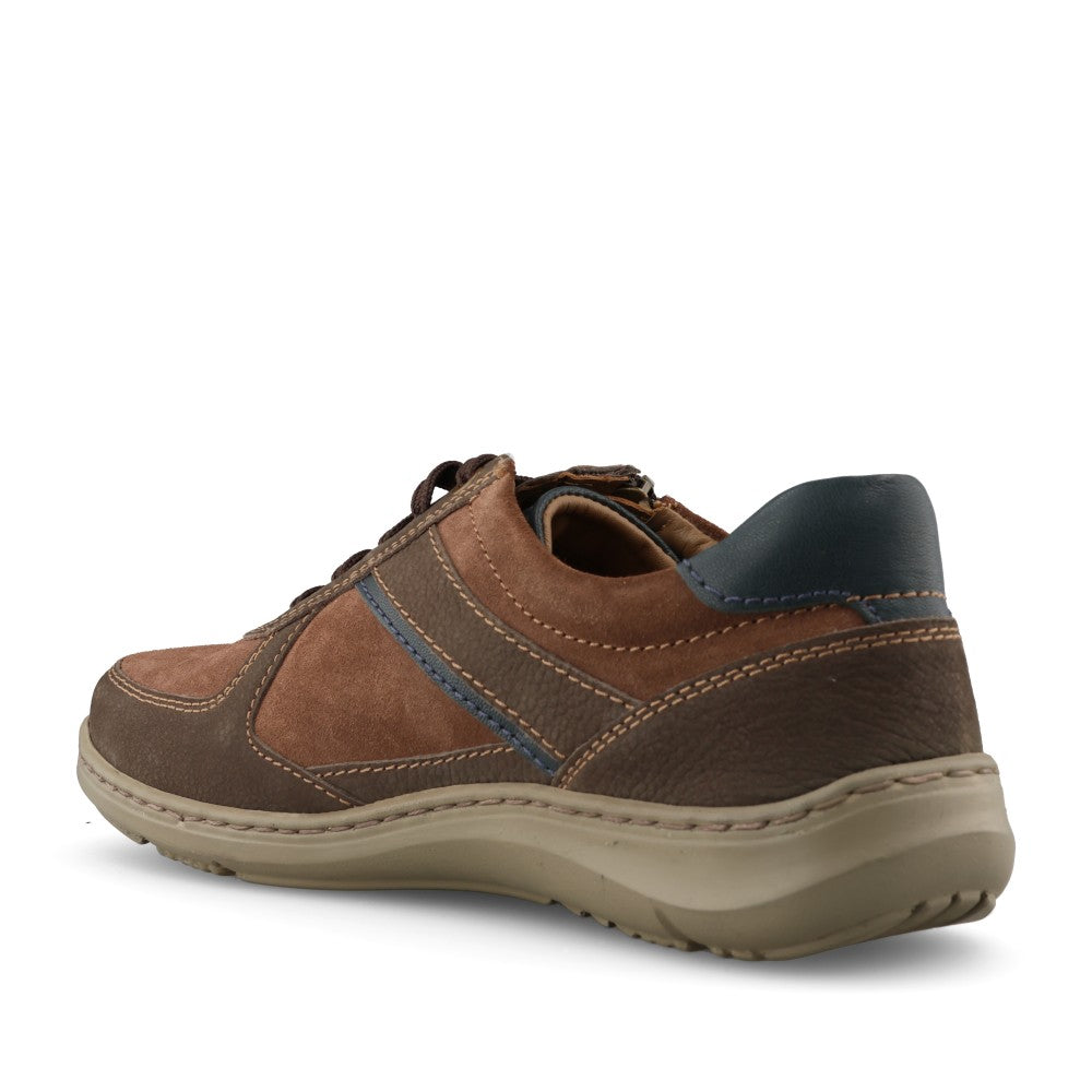 Waldlaufer Mens 478014 Herwig Laced Trainer In Brown-Multi