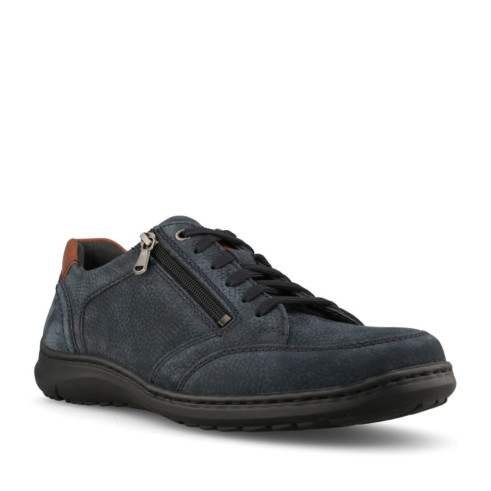 Waldlaufer Mens 478015 Herwig Laced Trainer In Navy