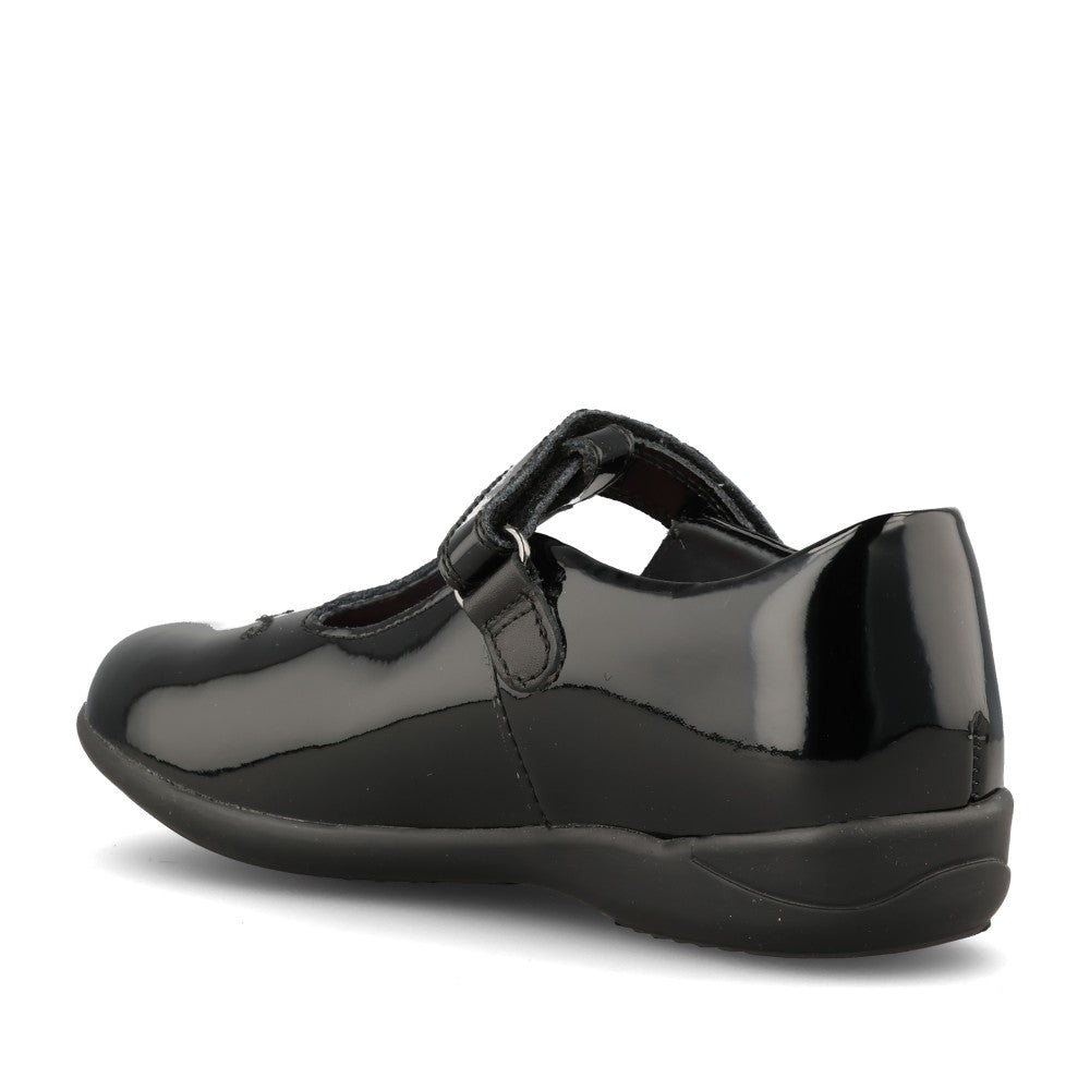 Start Rite Girls Gem Patent T-Bar in Black F-Fit
