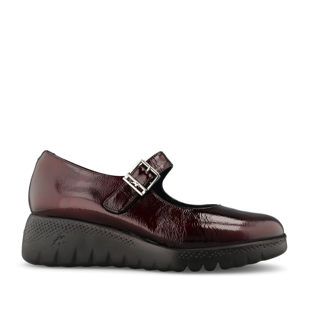 Fluchos Ladies F2247 Wedge Shoe In Burgandy