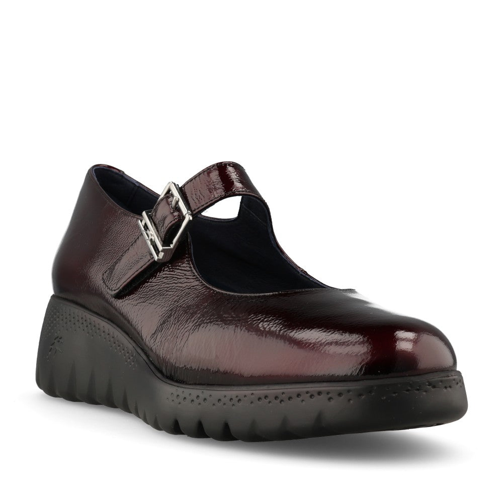 Fluchos Ladies F2247 Wedge Shoe In Burgandy