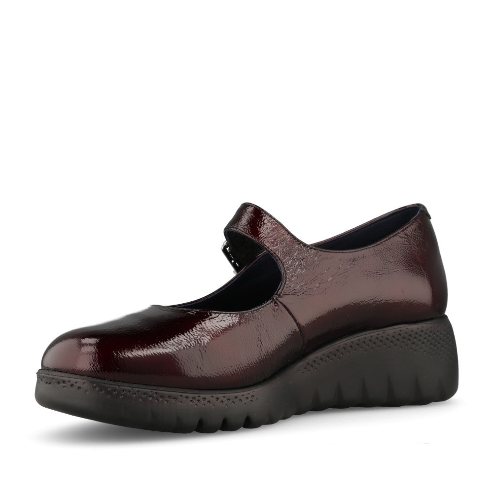 Fluchos Ladies F2247 Wedge Shoe In Burgandy