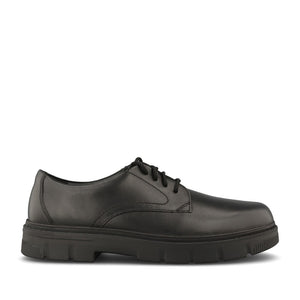 Clarks Boys Lorcam Walk Y G-FIT Lace Up Shoe in Black Leather