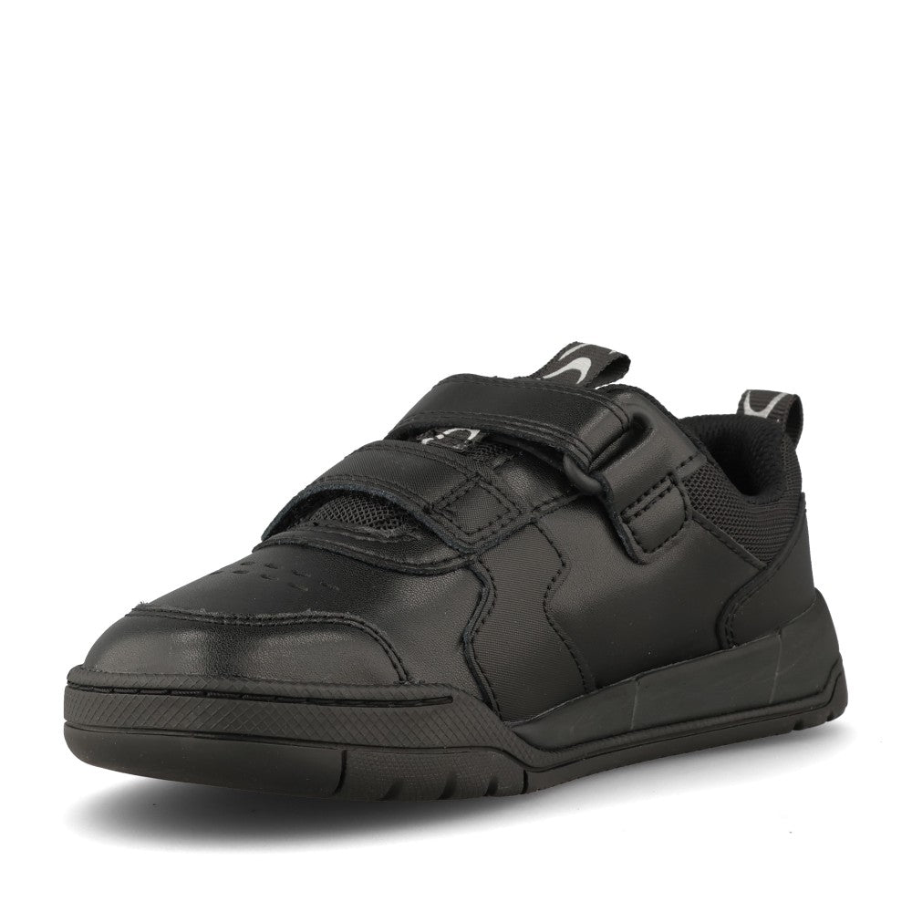 Clarks Boys Laser Play K G-FIT Velcro in Black Leather