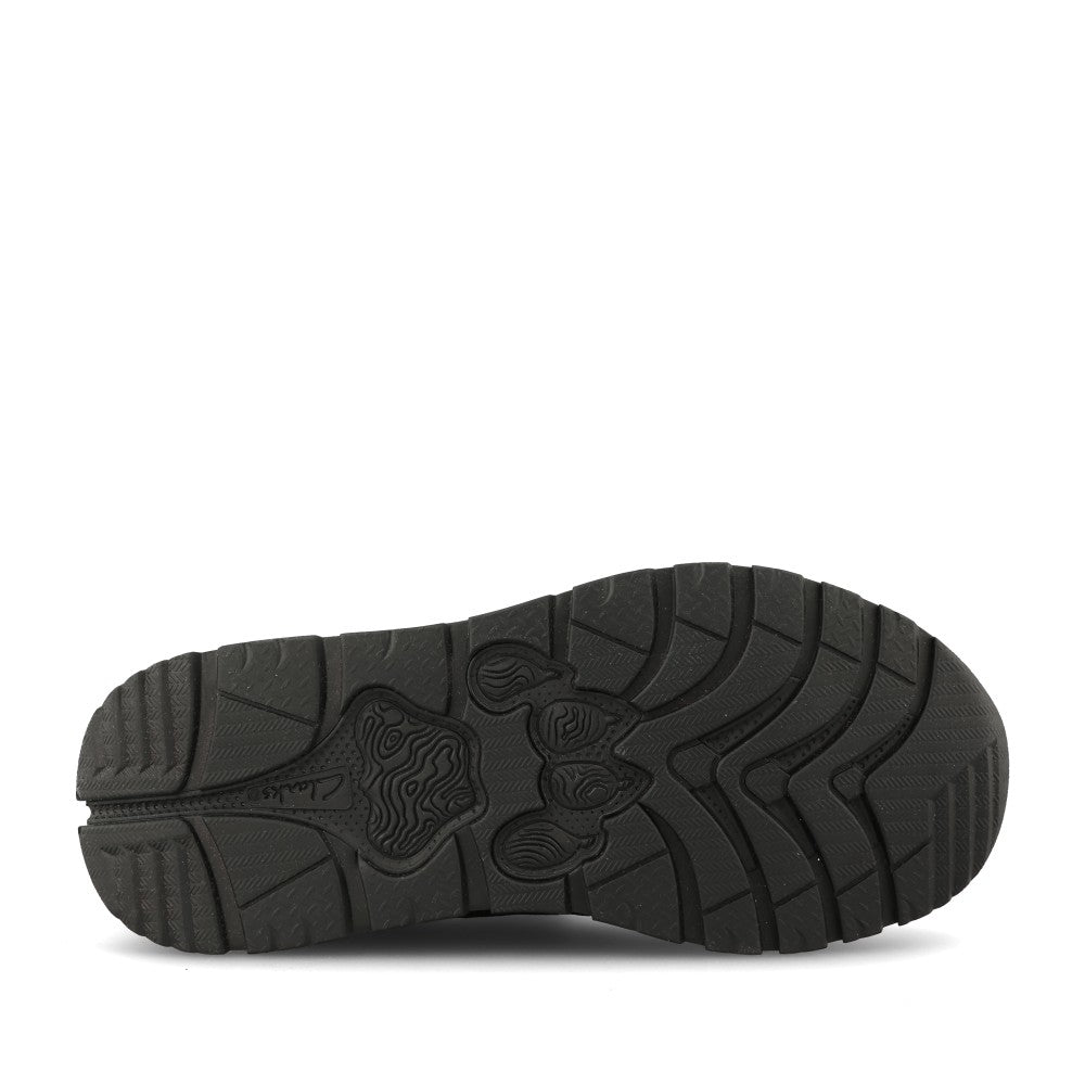 Clarks Boys Selva Trail K G-FIT Velcro Shoe in Black Leather