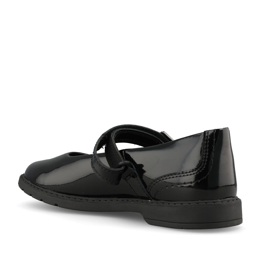 Clarks Girls Scala Bar G-FIT Mary Jane Sho in Black Patent