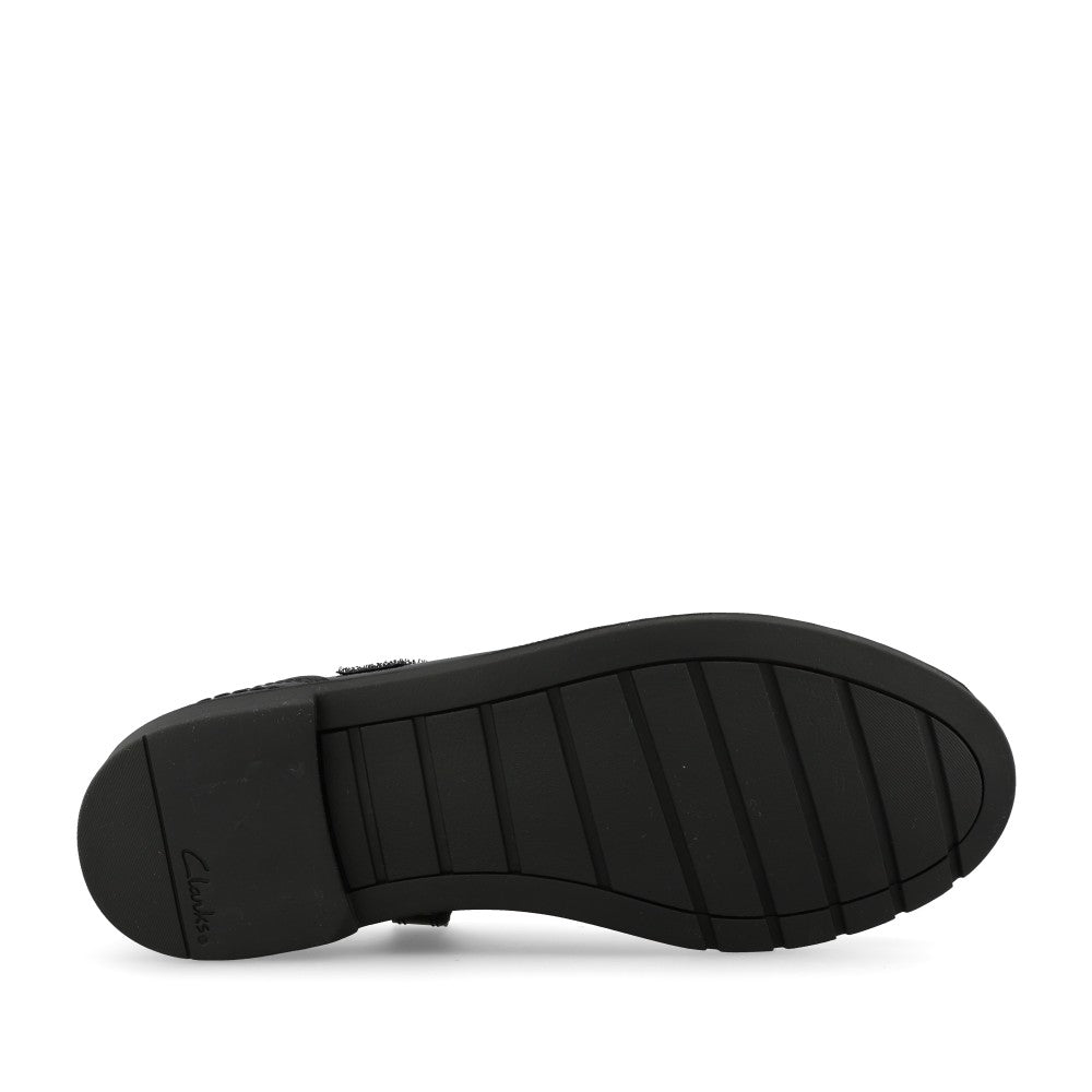 Clarks Girls Scala Bar F-FIT Mary Jane Sho in Black Patent