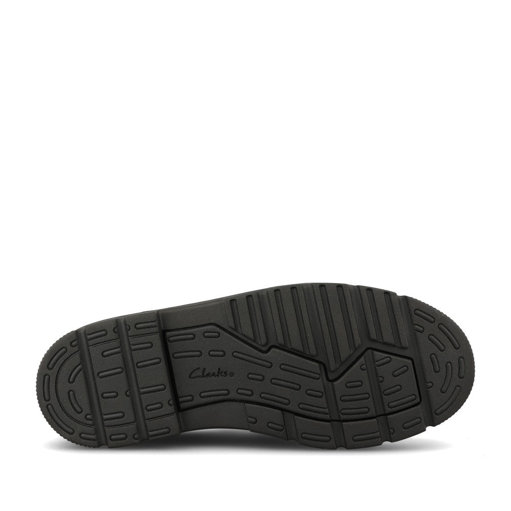 Clarks Girls Lorcam Lace F-FIT Lace Up Shoe in Black Patent
