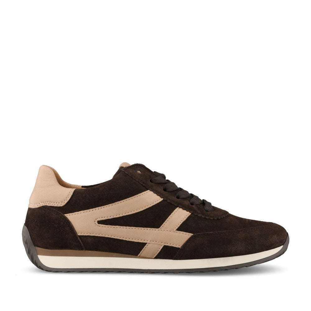 Gabor Ladies 6032.01.003 Globe Trainer In Brown/Beige