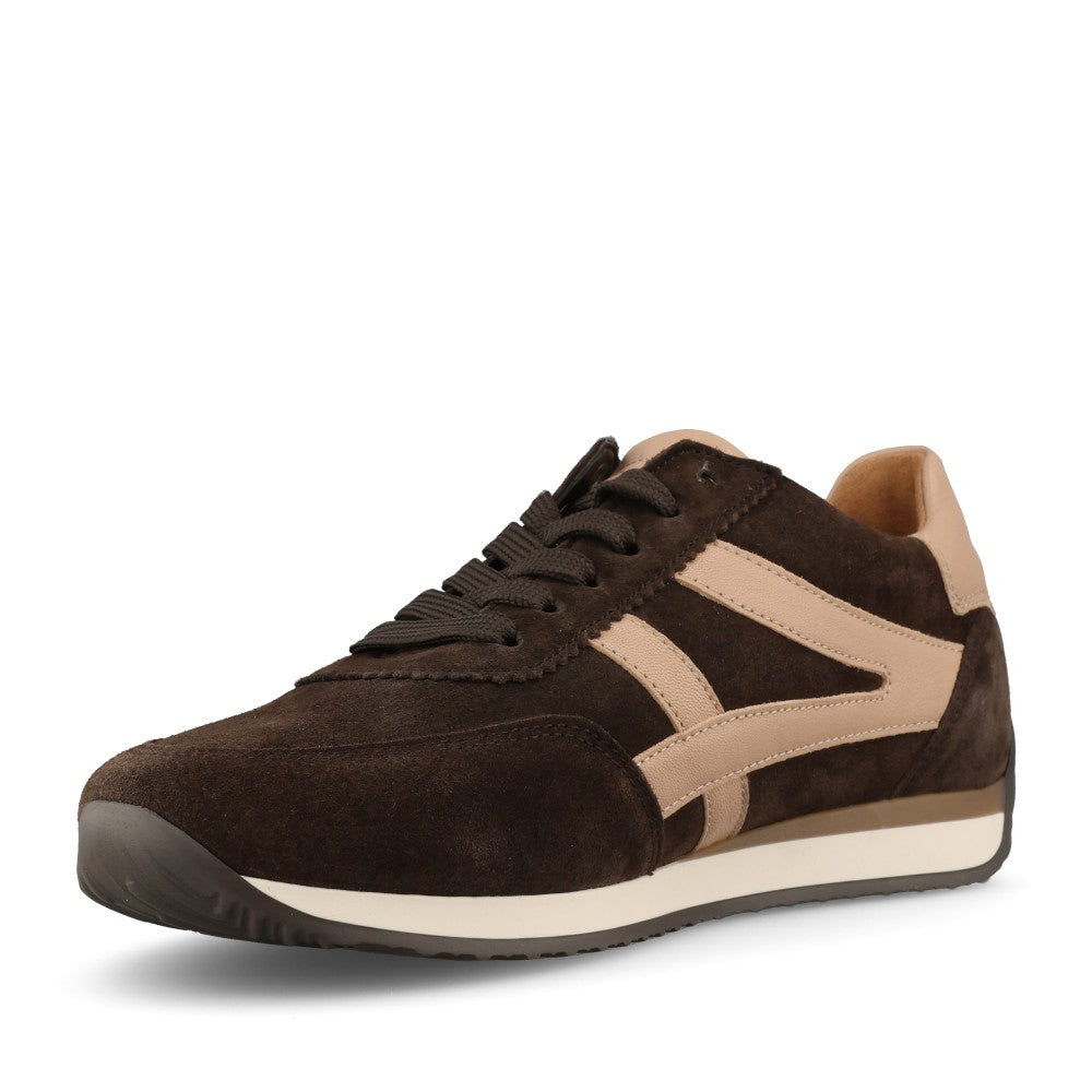 Gabor Ladies 6032.01.003 Globe Trainer In Brown/Beige