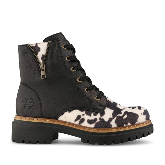 Rieker Ladies 72617-01 Lace Boot In Black