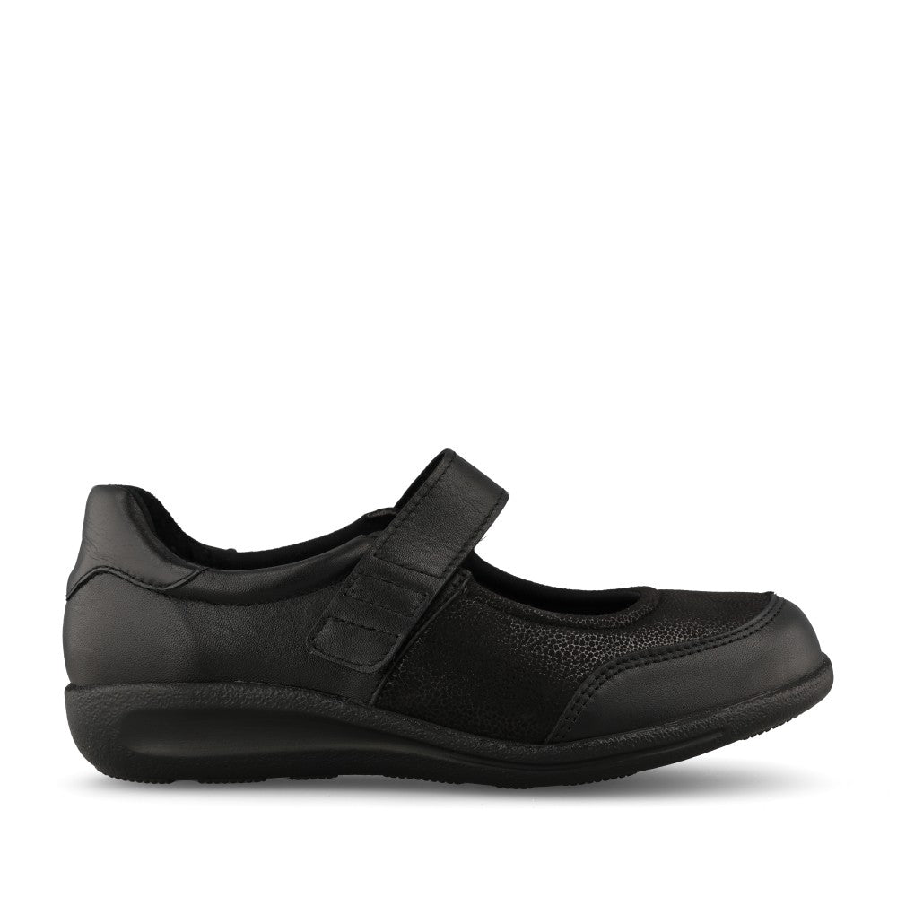 Ladies Hamster 75156A 2V Mary Jane Shoe in Black Leather