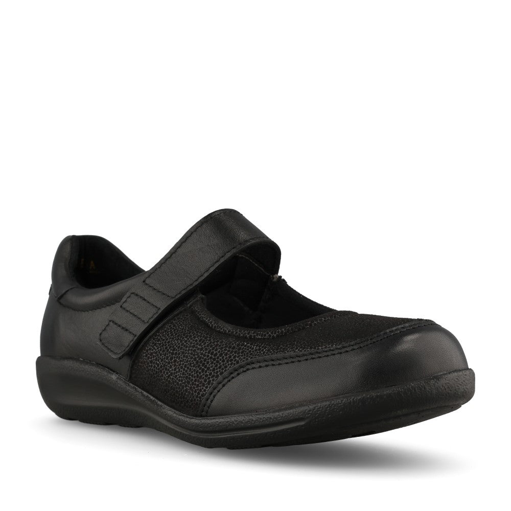 Ladies Hamster 75156A 2V Mary Jane Shoe in Black Leather