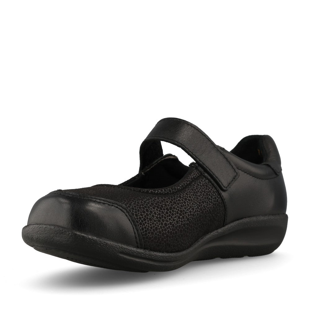 Ladies Hamster 75156A 2V Mary Jane Shoe in Black Leather