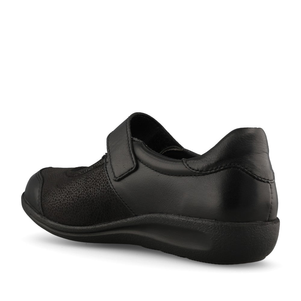 Ladies Hamster 75156A 2V Mary Jane Shoe in Black Leather
