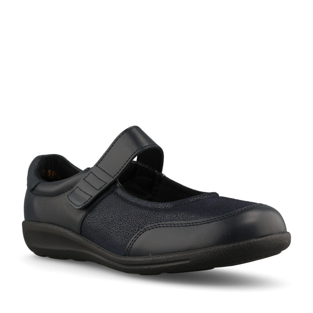 Ladies Hamster 75156C 2V Mary Jane Shoe in Navy Leather