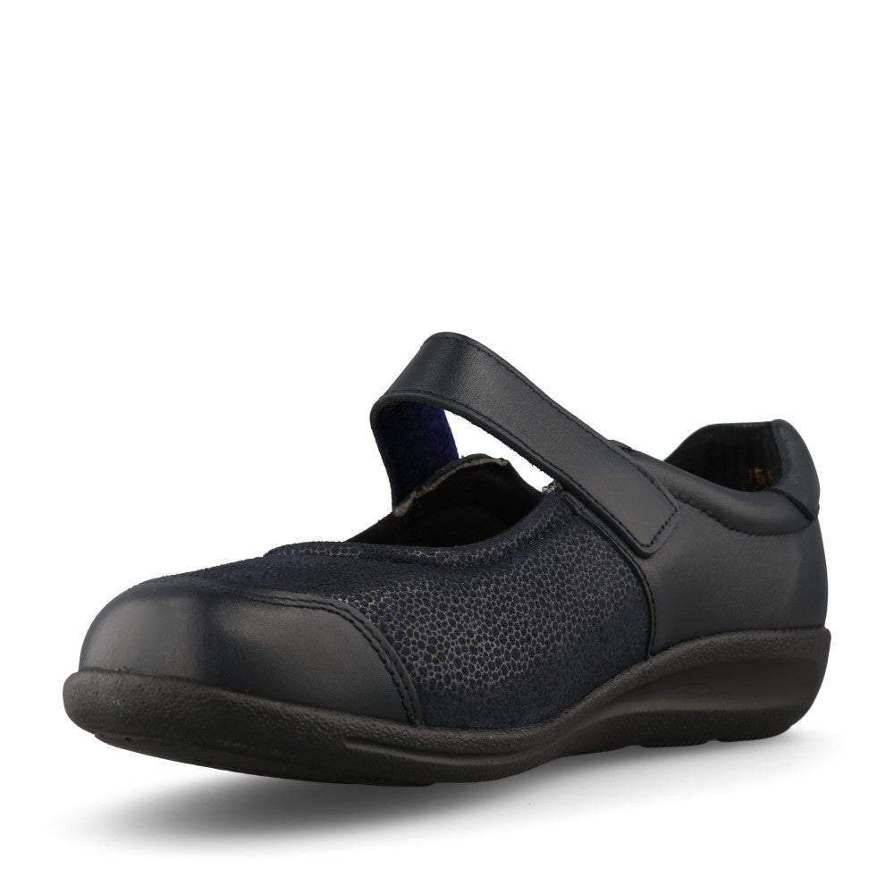 Ladies Hamster 75156C 2V Mary Jane Shoe in Navy Leather