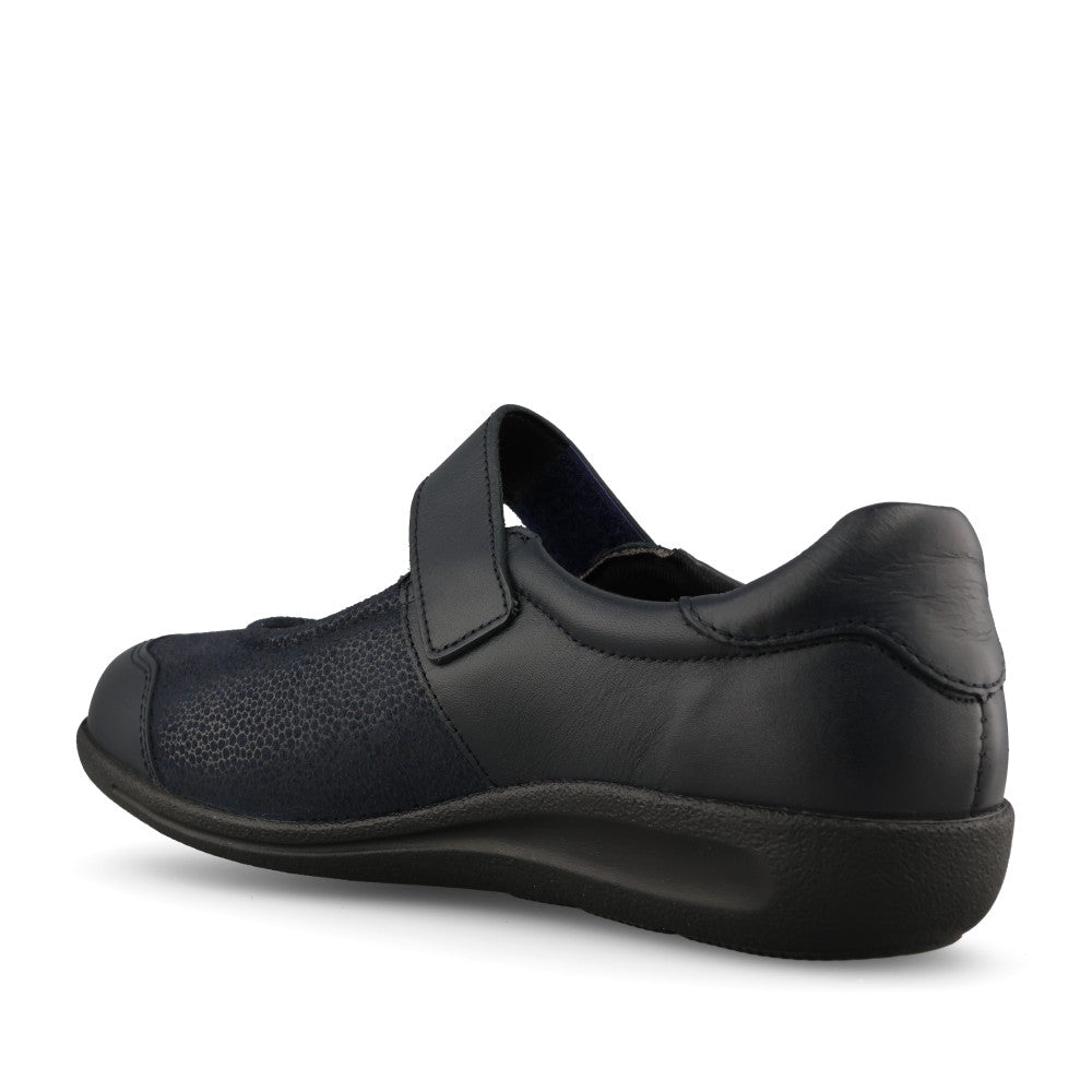 Ladies Hamster 75156C 2V Mary Jane Shoe in Navy Leather