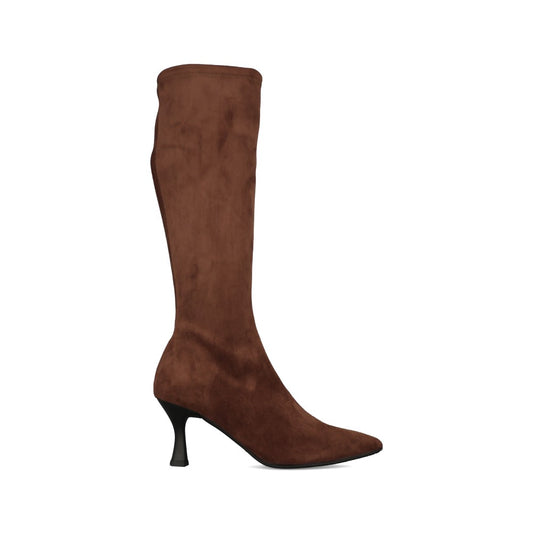 Miss Elastic Ladies 78041 Stretch Ankle Boot In Brown