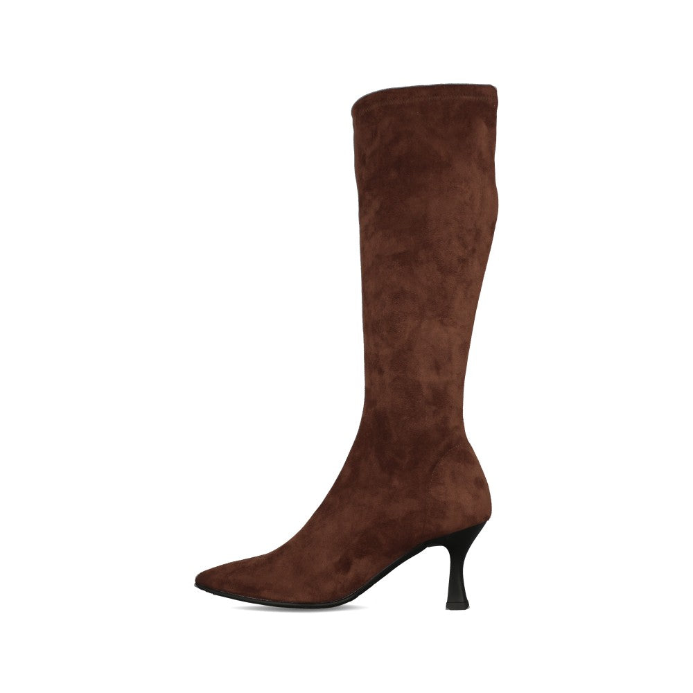 Miss Elastic Ladies 78041 Stretch Ankle Boot In Brown