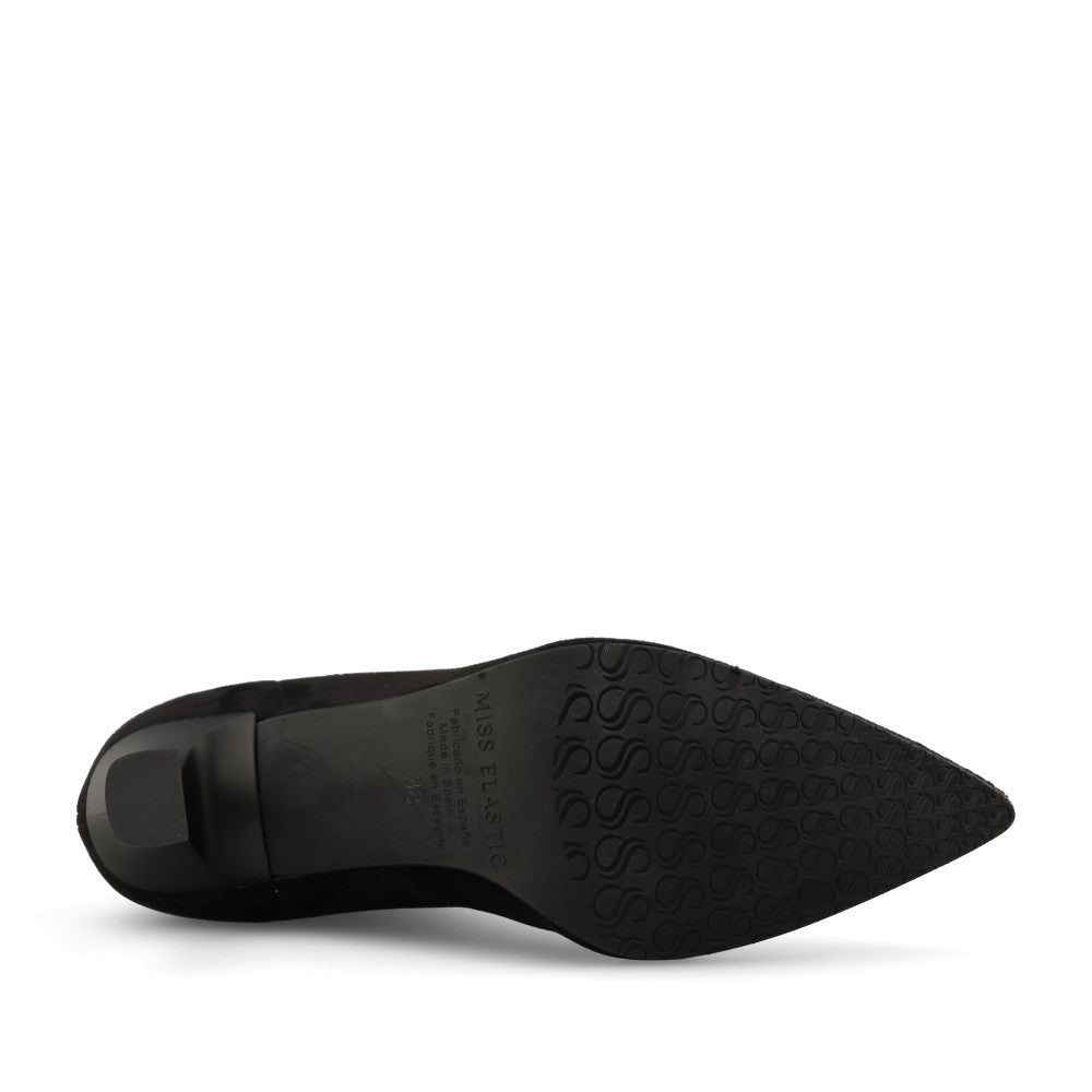 Miss Elastic Ladies 78042 Stretch Ankle Boot In Black