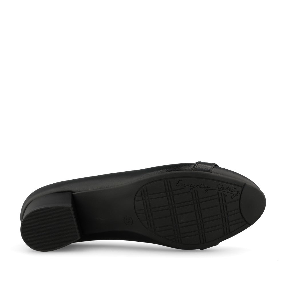 Jana Ladies 8-22368 Court Shoe Mid Heel In Black