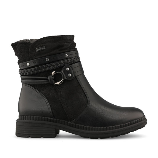 Jana Ladies 8-25464 Ankle Boot In Black