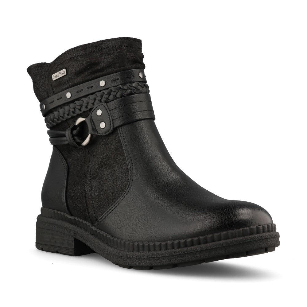 Jana Ladies 8-25464 Ankle Boot In Black