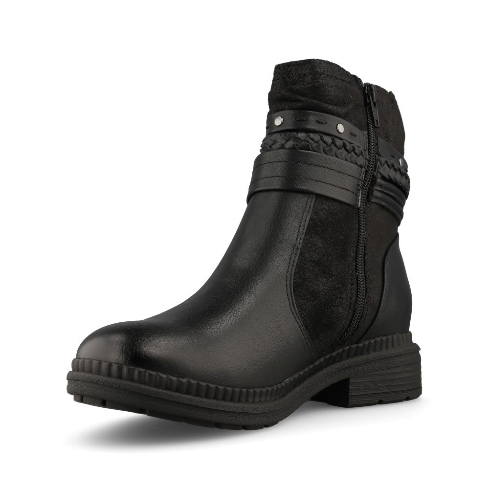 Jana Ladies 8-25464 Ankle Boot In Black