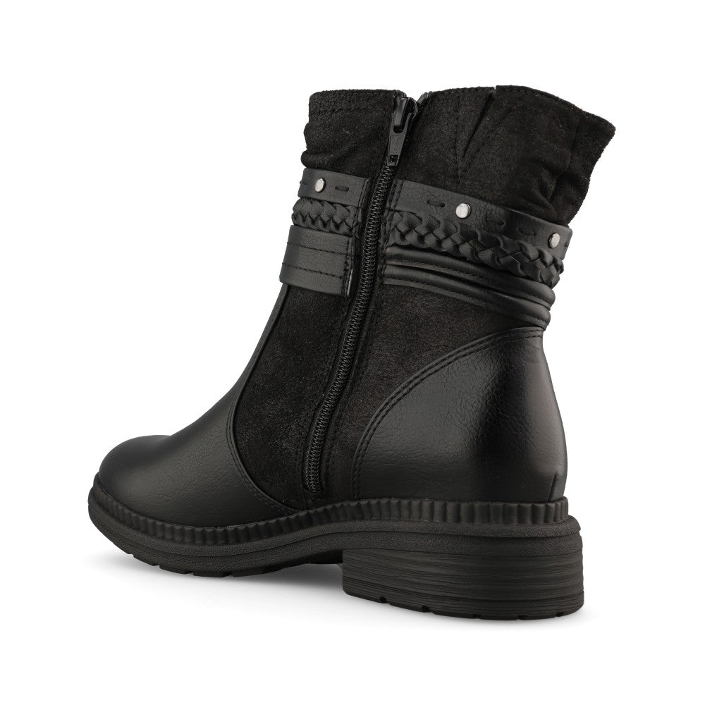 Jana Ladies 8-25464 Ankle Boot In Black