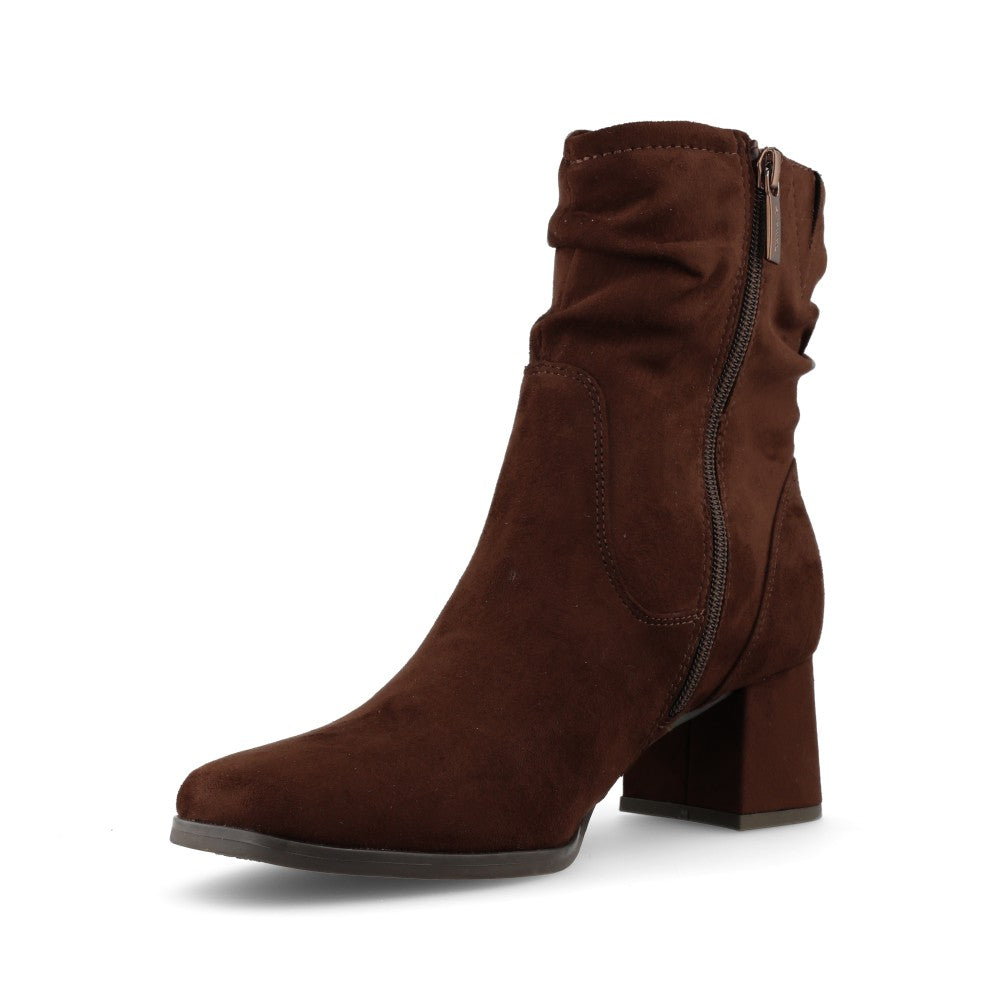 Tamaris Comfort Ladies 8-85301 Mid Heel Ankle Boot In Mocha