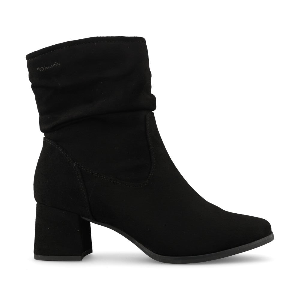 Tamaris Comfort Ladies 8-85301 Mid Heel Ankle Boot In Black
