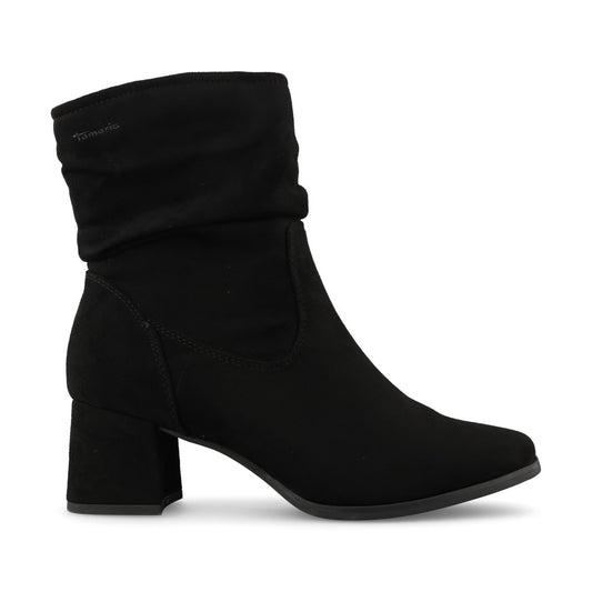 Tamaris Comfort Ladies 8-85301 Mid Heel Ankle Boot In Black